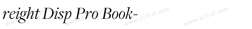 reight Disp Pro Book字体转换